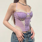 Purple lace camisole HA2444