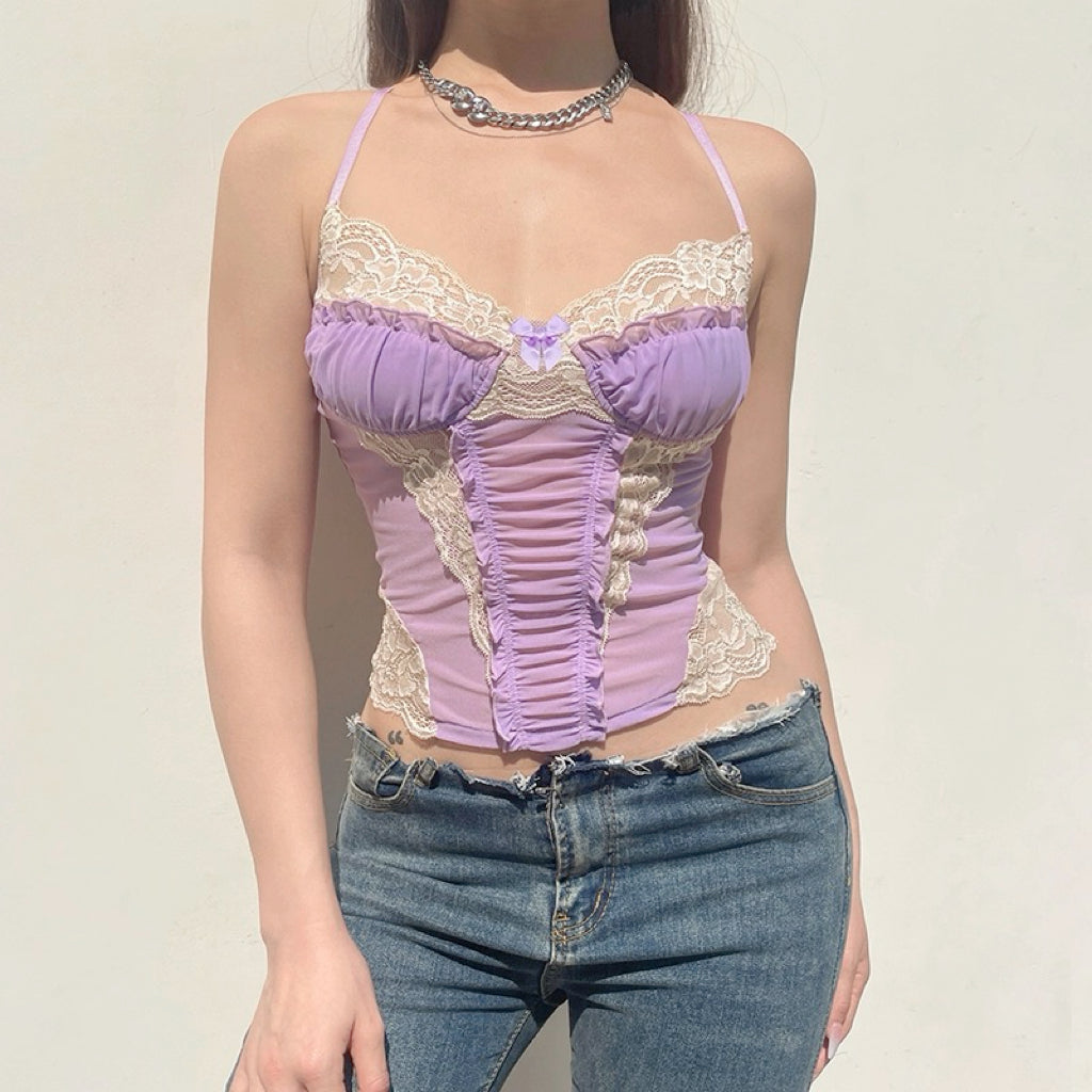 Purple lace camisole HA2444