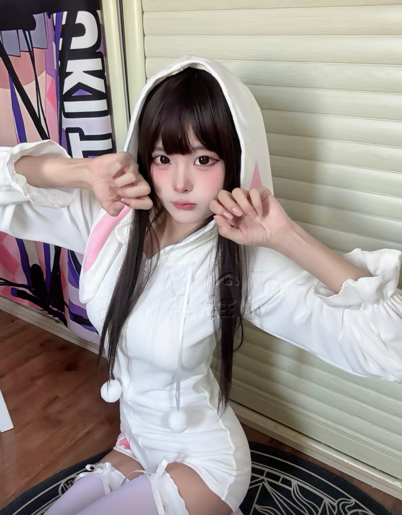 Cute Plush Bunny jumpsuit HA2860