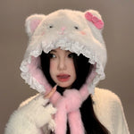 Cute Bow Plush Hat HA2740