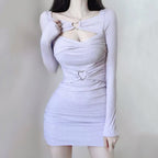 Purple love openwork dress HA2279
