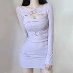 Purple love openwork dress HA2279