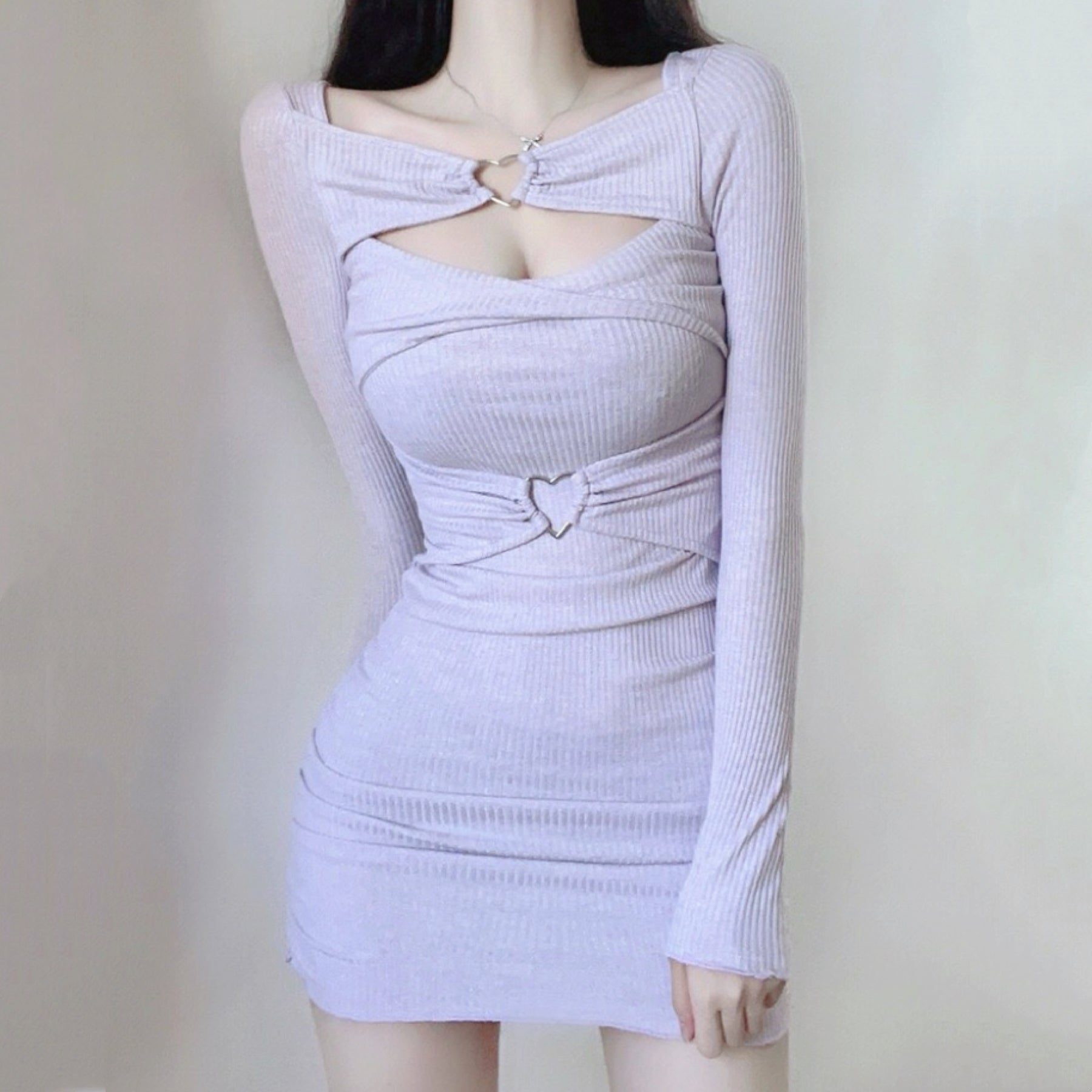 Purple love openwork dress HA2279