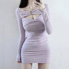 Purple love openwork dress HA2279