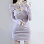 Purple love openwork dress HA2279