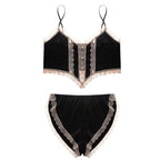 Ice silk lace suspender suit HA2863