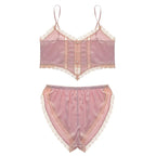 Ice silk lace suspender suit HA2863