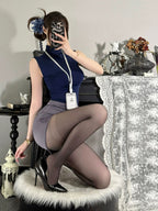 Dark blue gray uniform suit HA3005