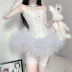 Lace vest tutu skirt suit HA2304