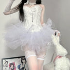 Lace vest tutu skirt suit HA2304