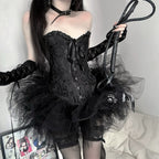 Lace vest tutu skirt suit HA2304