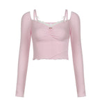 Pink bow long sleeves HA2305