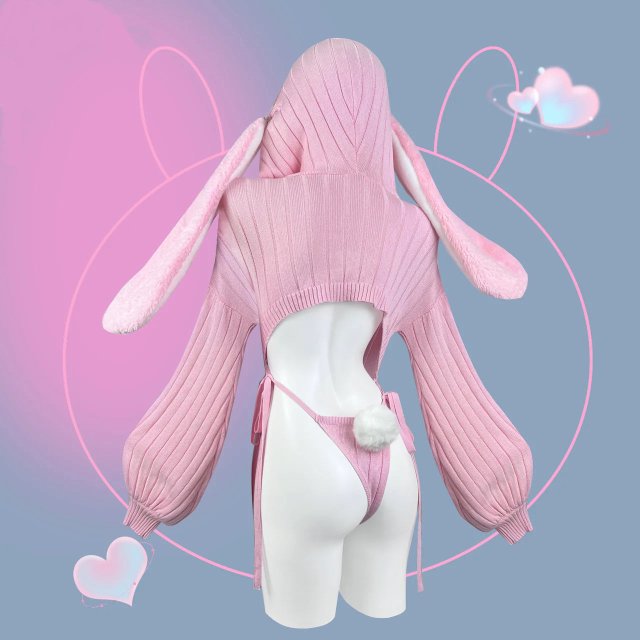 Pink bunny ear Bodysuit KO64-P