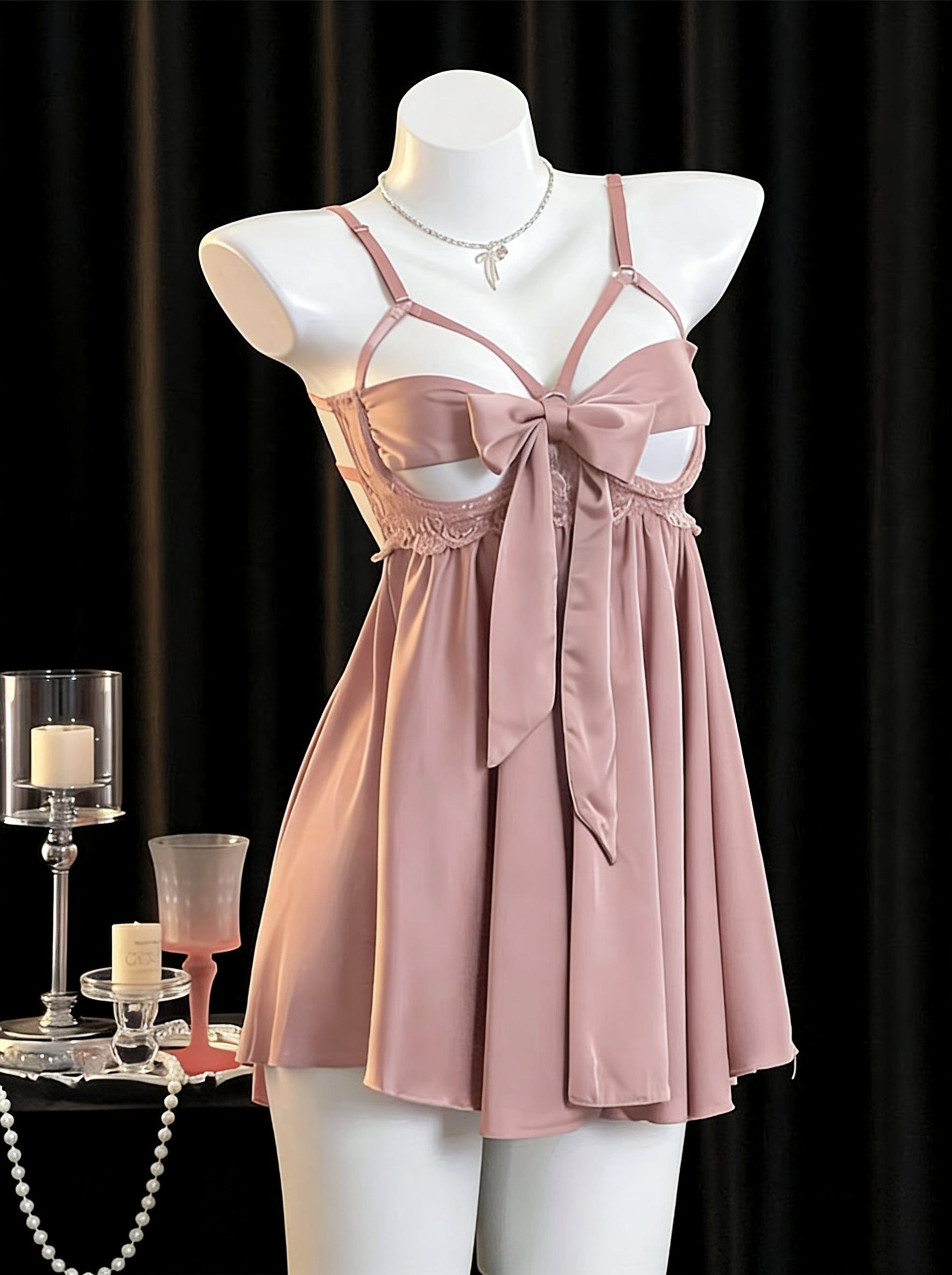 Bow strap dress HA3008