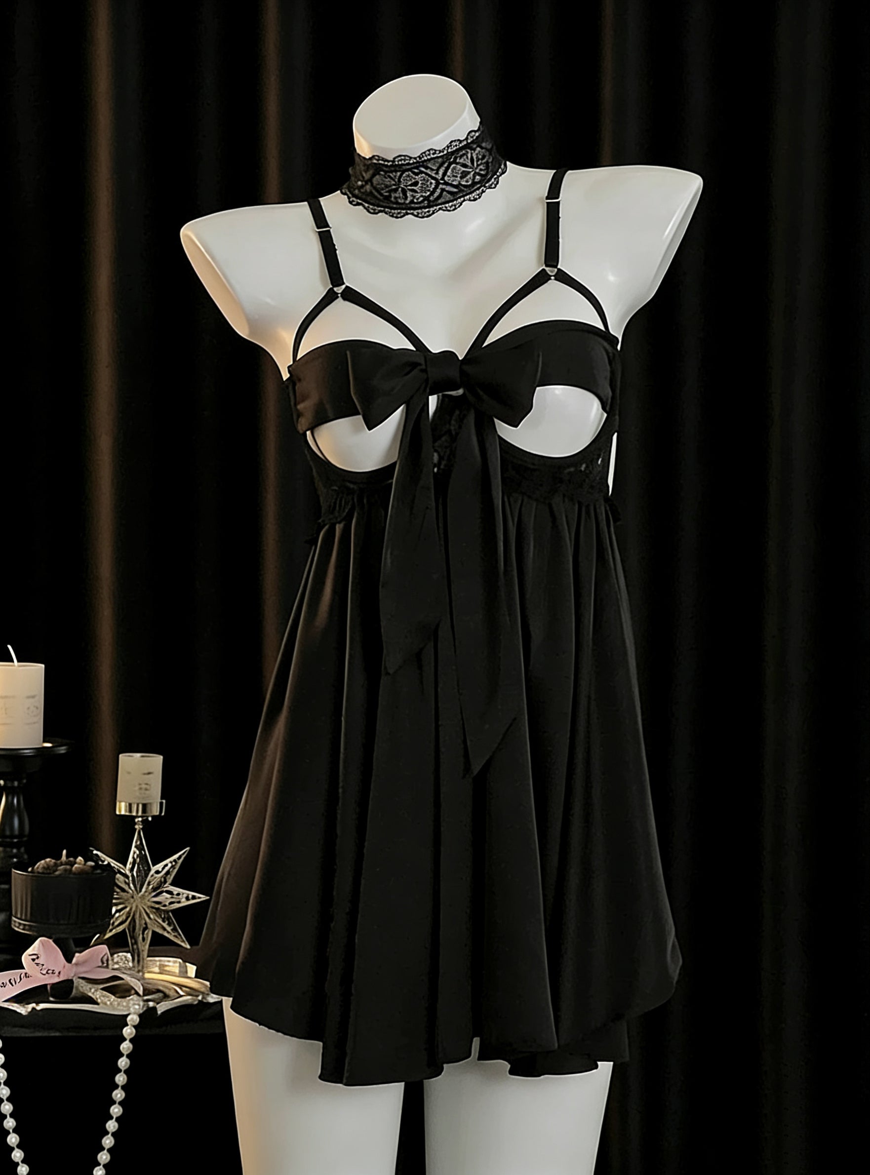 Bow strap dress HA3008