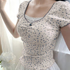 Girls' lace floral T-shirt HA2475