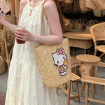 Cute handmade straw woven bag HA2476