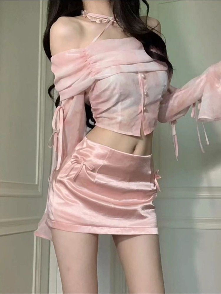 Pink gentle suit HA2313