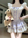 Cute purple cake skirt suit HA2605