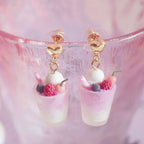 Girl Heart Pink Silver Earrings Ear Clips HA2030