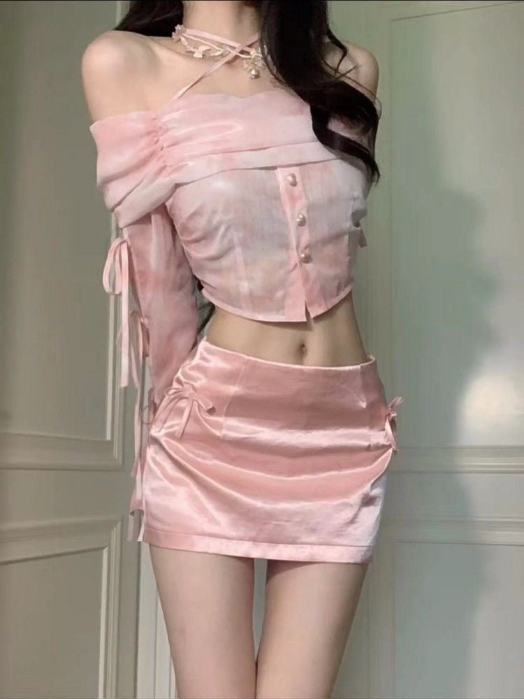Pink gentle suit HA2313