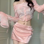 Pink gentle suit HA2313