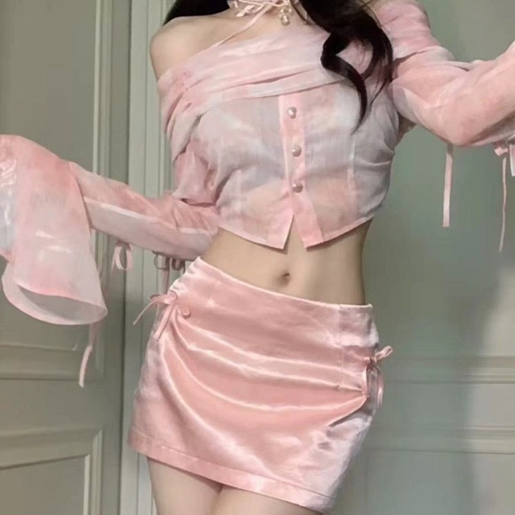 Pink gentle suit HA2313