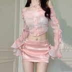 Pink gentle suit HA2313