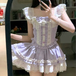 Cute purple cake skirt suit HA2605