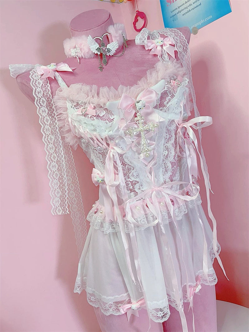 Sweet lace camisole dress HA2481