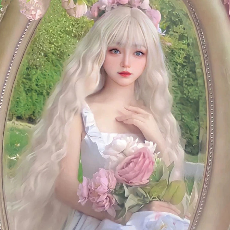 Women's golden wig cos fake hair   HA2056