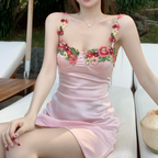 Summer fresh suspender dress HA2486