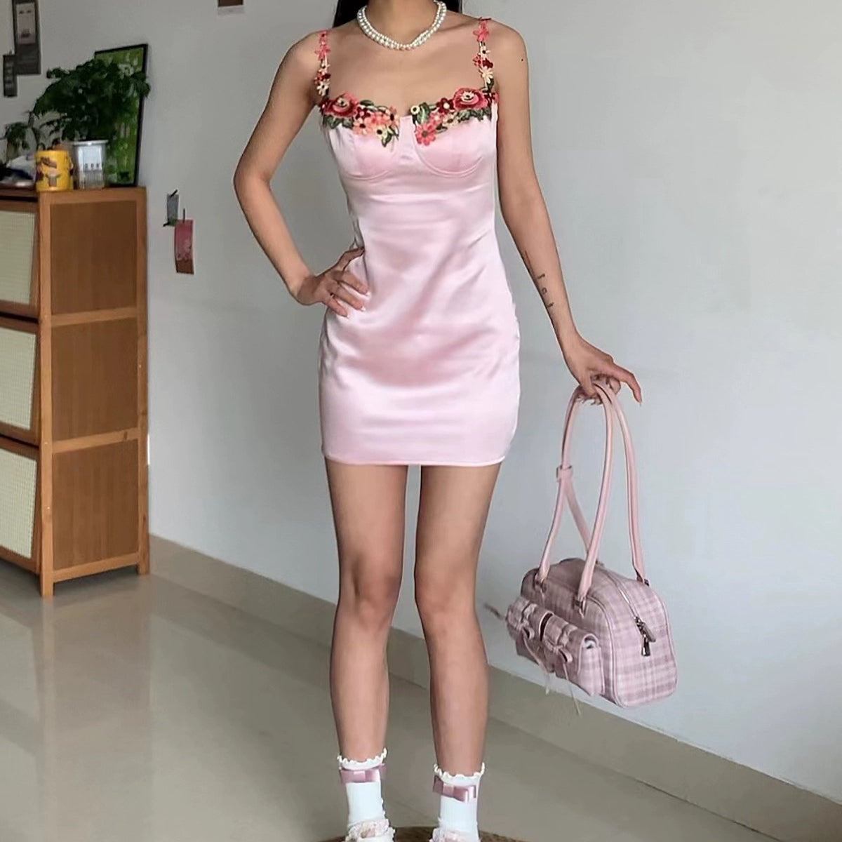 Summer fresh suspender dress HA2486
