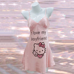 Pink suspender nightdress   HA2063