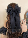 Net gauze bow ribbon hairpin HA2617