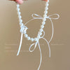 Ballet style pearl butterfly necklace HA2618