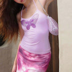 Dreamy Butterfly Pearl Neck Strap   HA2088
