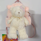 Pink plush bear backpack HA2324
