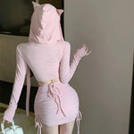 Cute cat ear hooded dress HA2628