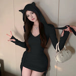 Cute cat ear hooded dress HA2628