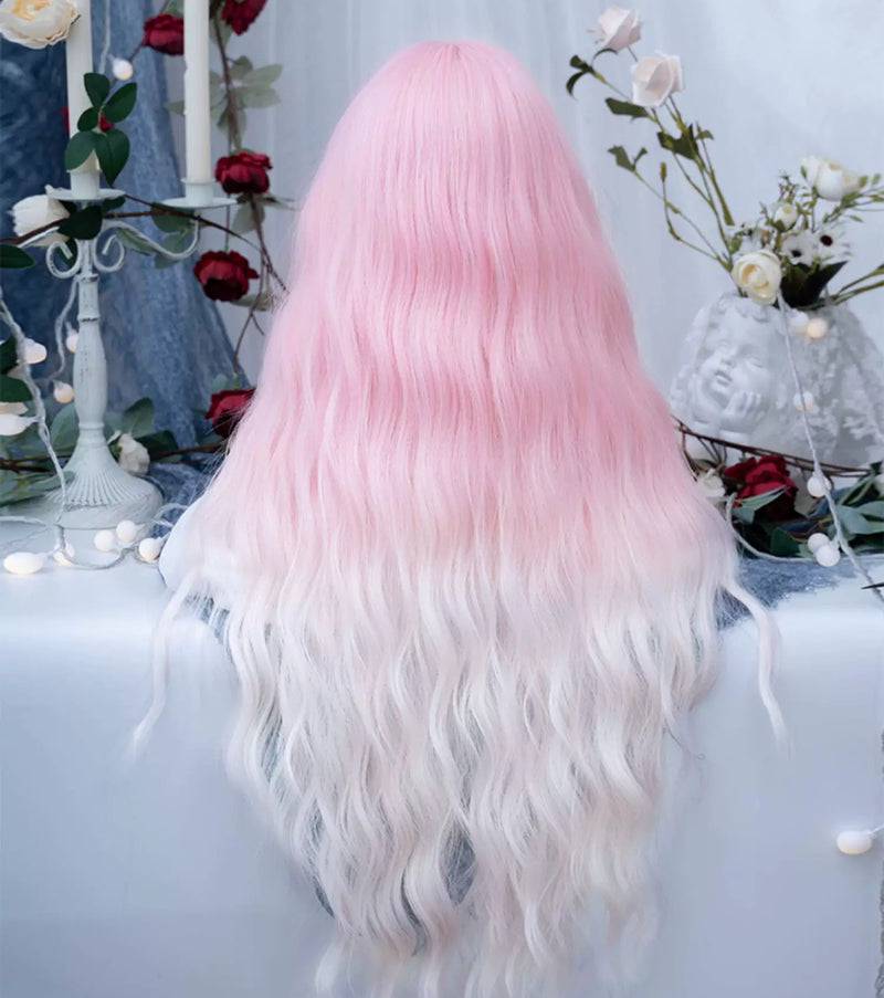 『Peach Coco』Long Curly Wig HA2631