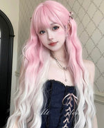 『Peach Coco』Long Curly Wig HA2631