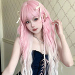 『Peach Coco』Long Curly Wig HA2631