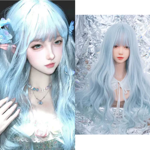 『Star Dream』Blue Long Curly Wig HA2633