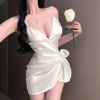 V-neck lace dress HA2882
