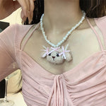 Puppy Pearl Necklace HA2337