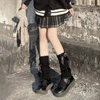Fur ball bow socks HA2342