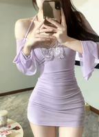 Purple bow dress HA2487