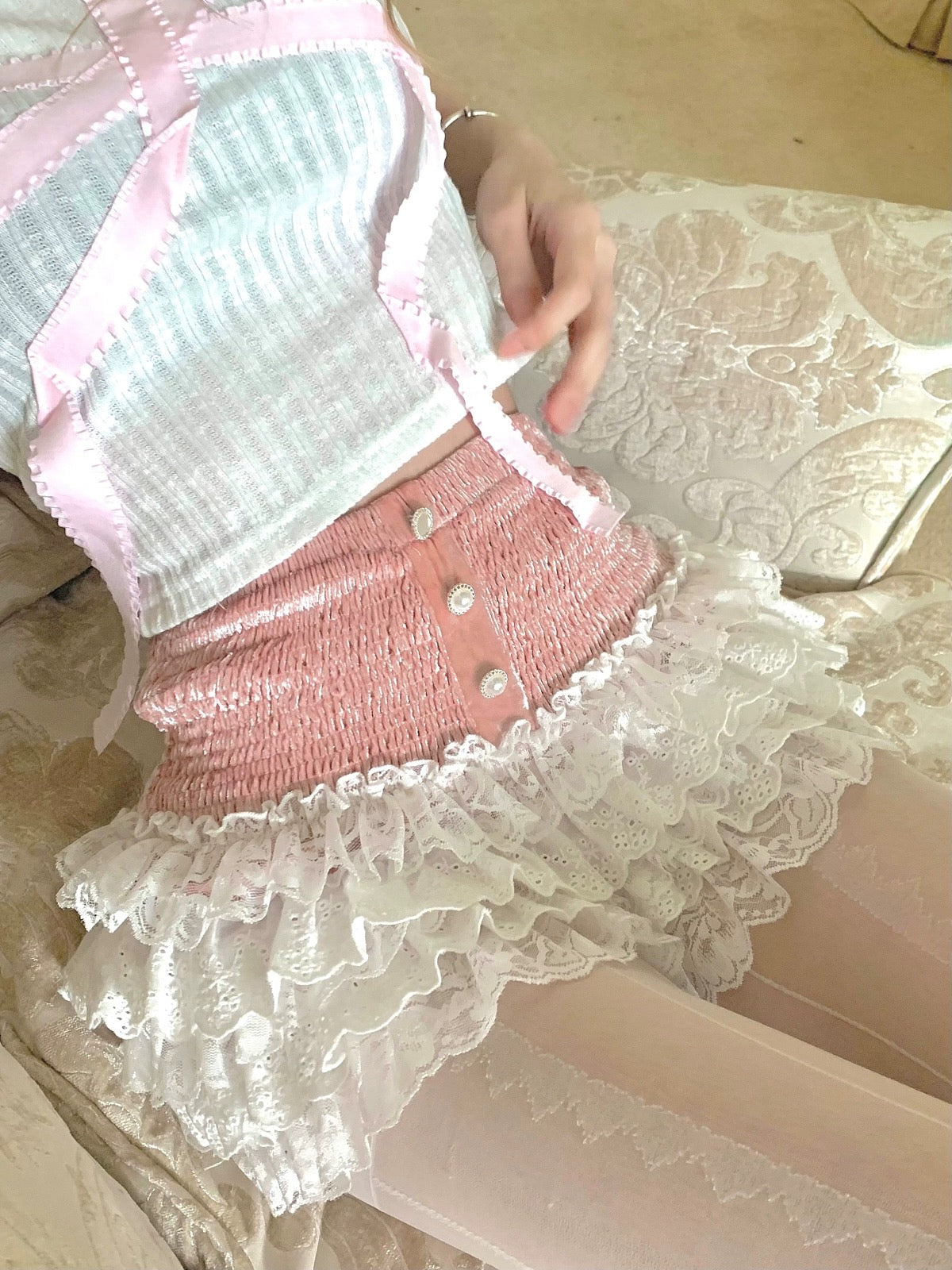 Sweet lace cake skirt HA2488