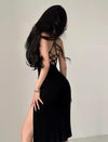 Backless Lace-up Waist Dress HA2651